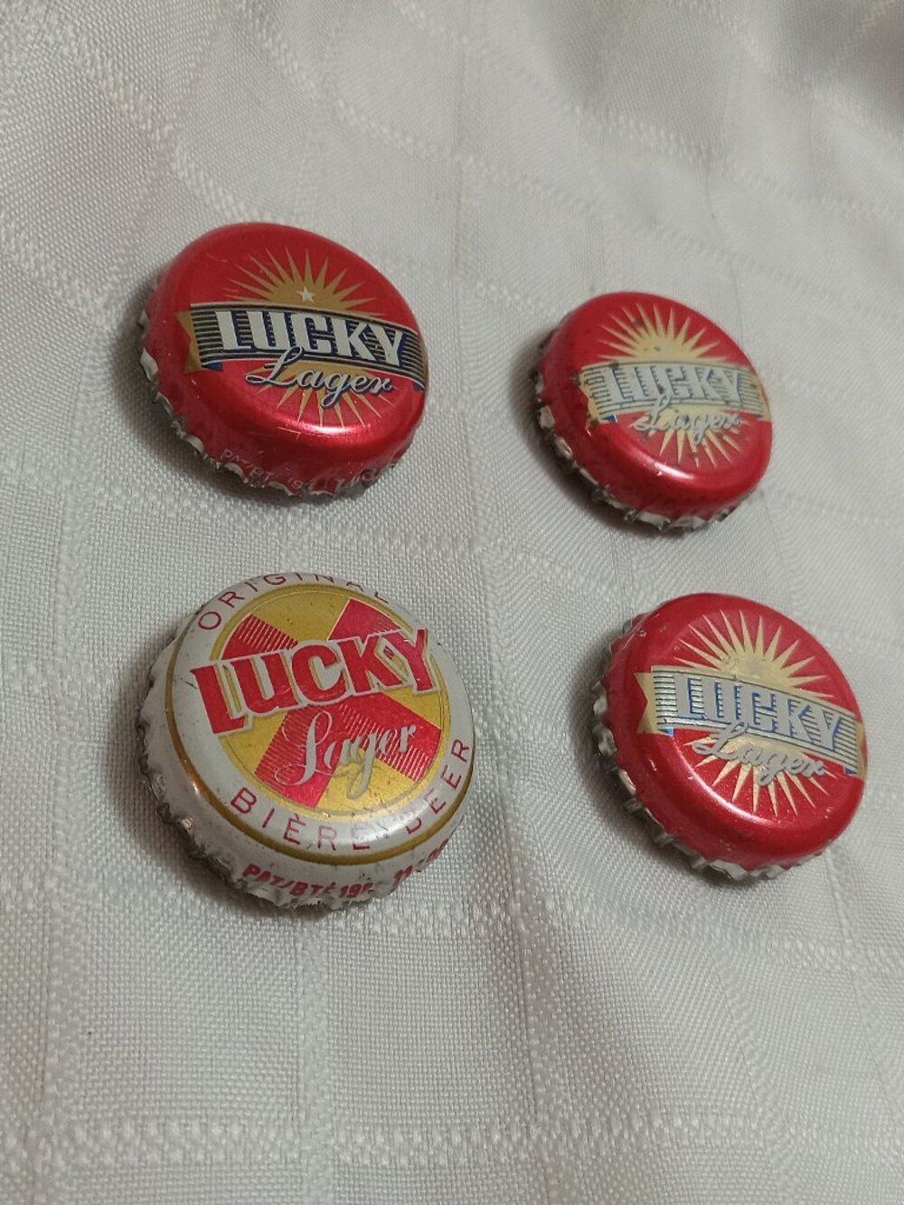 Set of 4 strong magnets handmade from glass bottle caps